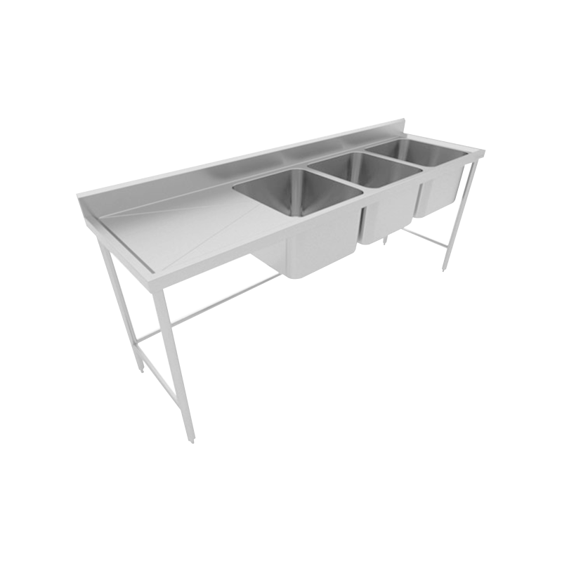 LAVADERO DE 03 POZAS CON ESCURRIDOR LATERAL