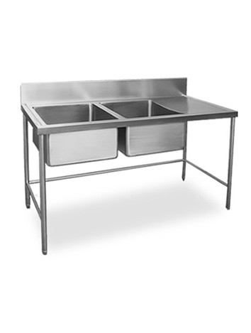 LAVADERO DE 02 POZAS CON ESCURRIDOR LATERAL